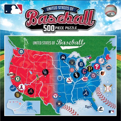 MasterPieces Adult Jigsaw Puzzle - MLB League Map 500 Pieces