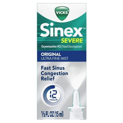 Vicks Sinex Severe Original Nasal Spray Ultra Fine Mist 0.5 fl oz