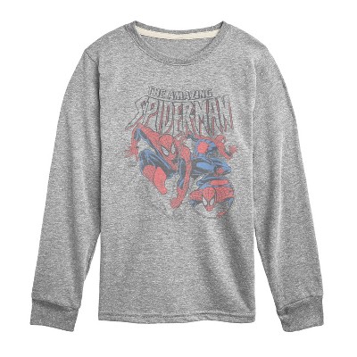 Boys' - Marvel - Spider-Man Web Circle Long Sleeve Graphic T-Shirt