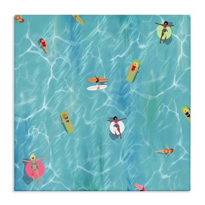 Stupell Industries Swimming Aerial Summer View, 24" x 24"