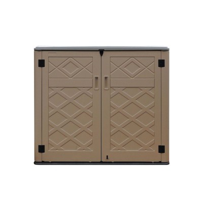 WELLFOR 275 gal Storage Deck Box Brown