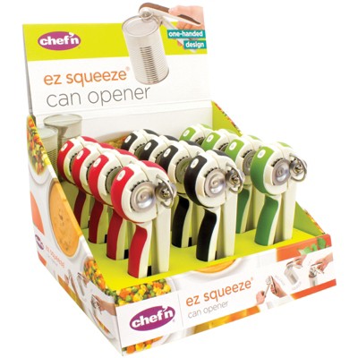 Chef'n EZSqueeze Assorted Stainless Steel Manual Can Opener (Case of 12)