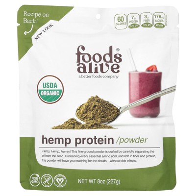 Foods Alive Organic Hemp Protein Powder, 8 oz (227 g)