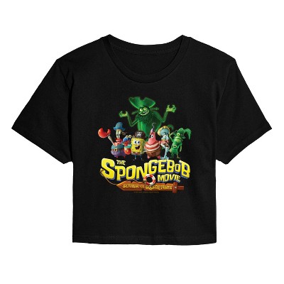 Women's - Spongebob Squarepants - Spongebob: The Search For Squarepants Logo Cropped Graphic T-Shirt