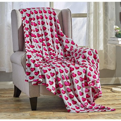 Valentine's Day Love & Hearts Collection Ultra Plush & Comfy Throw Blanket (50" x 60")