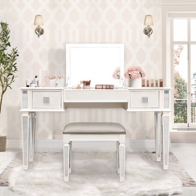 CAVINAS vanity mirror flip mirror vanity desk with mirror and lights modern bedroom furniture makeup vanity for bedroom