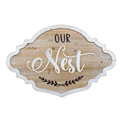 VIP Wood 23 in. Brown Nest Sign