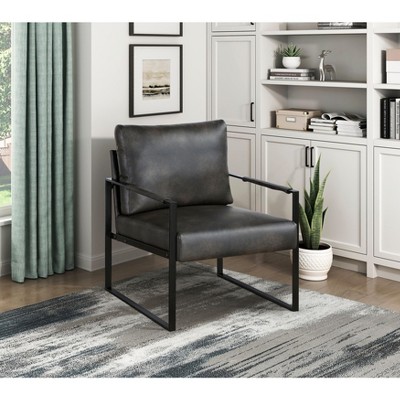 Sapphtopaz Accent Chair Cushioned Seat Upholstered Modern Lounge Chair Metal Frame Living Room Chair Comfy Chair for Living Room