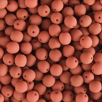 John Bead 90pcs Czech Glass 6mm White Alabaster Velvet Terracotta Color Round Bead Strands