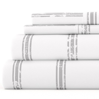 Stripes & Dots Patterns 4PC Sheet Set - Extra Soft, Easy Care - Becky Cameron