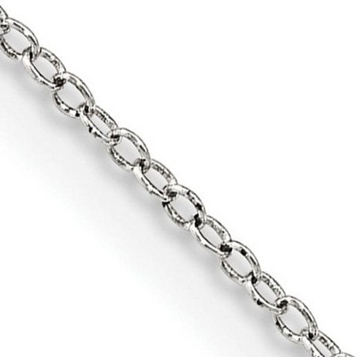Black Bow Jewelry 1mm Sterling Silver, Solid Cable Chain Necklace