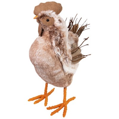 Northlight Spring Chicken Figure - 15.75" - Brown and Orange