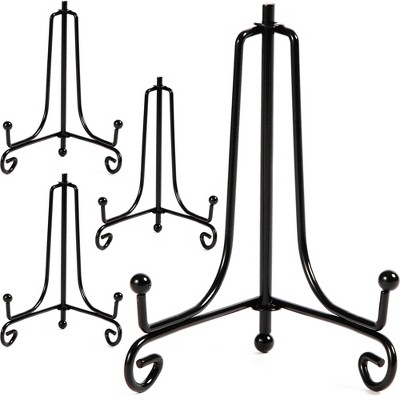 Juvale 4 Pack Iron Easel Display Stand, 5 Inch Decorative Easel for Tabletop, Plates, Pictures, Paintings, Wedding, Party Decor