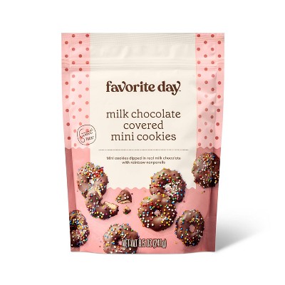 Milk Chocolate Covered Mini Cookies - 8.5oz - Favorite Day™
