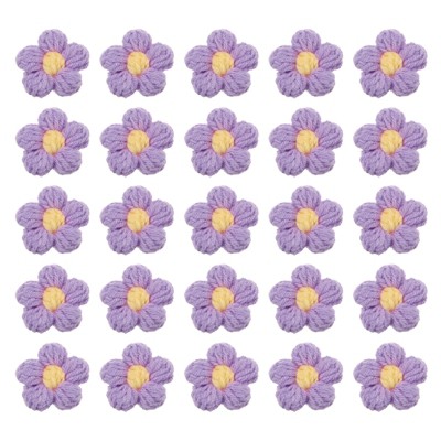 Unique Bargains Cotton Handmade DIY Floral Embroidered Applique Patches 50 Pcs