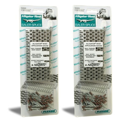 Apache 25085381 Stainless Steel Self Setting Alligator 7 Inch Rivet Belt Fasteners with Pins and Splices (4 Pack)