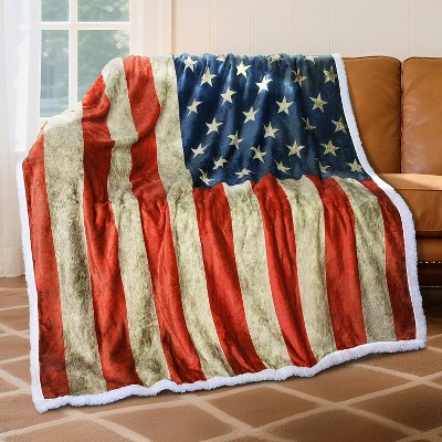 Catalonia Vintage Patriotic Throw Flag Blanket, Super Soft Fuzzy Plush Fleece Blanket for Bed Couch Decor 50x60 Inches, Cozy Gift for Women Men