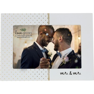 Pavilion Gift Company - Mr. & Mr. - 7.5" x 5.5" MDF Frame (Holds 6" x 4" Photo) - Single Image Frames