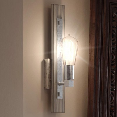 Urban Ambiance Luxury Urban Loft Wall Light,  16.75"H x 4.75"W,  Galvanized Steel Finish, UHP3340