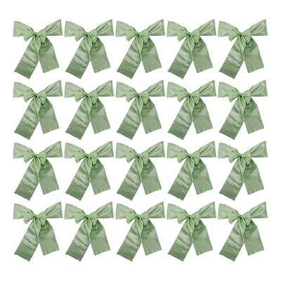 Unique Bargains Chair Sashes Self-Tie 108.27"x6.69" Green 20 Pcs