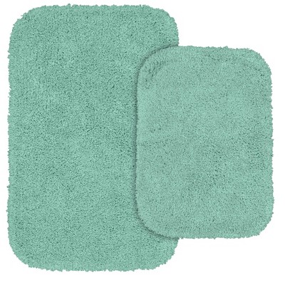 2pc Serendipity Shaggy Washable Nylon Bath Rug Set - Garland