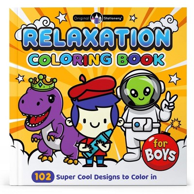 Original Stationery Arts and Crafts Relaxation Coloring Books - 102 Pages to Color in, Half an Inch Thick, Great Coloring Books - 4-8 years