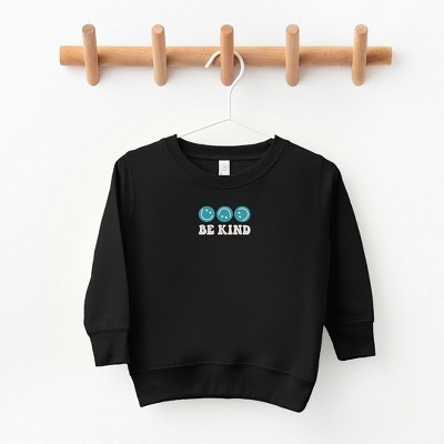 The Juniper Shop Embroidered Be Kind Turning Smiles Youth Ultra-Soft Graphic Sweatshirt