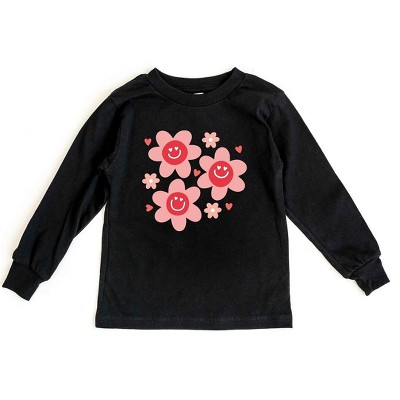 The Juniper Shop Hippy Flower Valentine Youth Long Sleeve Tee