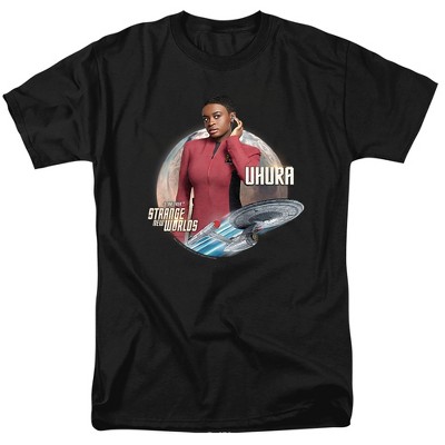 Star Trek Strange New Worlds Uhura Adult T-Shirt Black