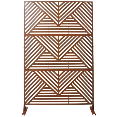 CAVINAS Matrix Metal Decorative Patio Screens, Outdoor & Indoor, Freestanding Decorative Privacy Screen for Deck Balcony Patio