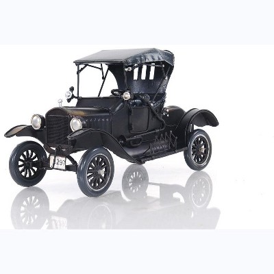 HomeRoots 12" Black Metal c1908 Ford Model Car Tabletop Sculpture