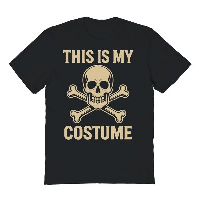 Rerun Island Men This Is My Costume Cross Skull Short Sleeve Graphic Cotton T-Shirt