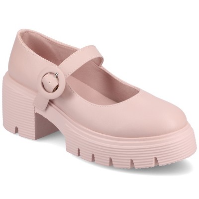 Journee Collection Women's Zarynn Mary Jane Treaded Outsole Platform Pumps