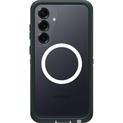 OtterBox Samsung Galaxy S25+ Defender Series Pro XT Case with Magnets - Sagebrush Green: Bump-Resistant Solid Plastic Cover