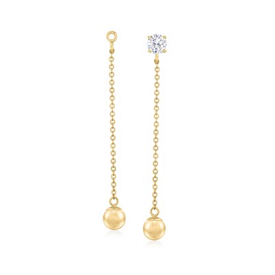 Ross-Simons 14kt Yellow Gold 6mm Ball Drop Earring Jackets