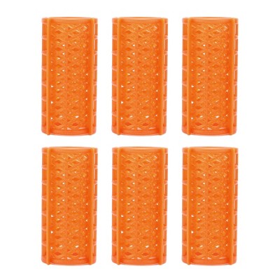 Unique Bargains Women's Heatless Voluminous Hair Roller 2.72"x1.30" Orange 6pcs