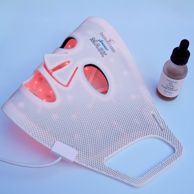 Beautimate LED Light Therapy Mask and Hyah Serum Bundle – Red Light Therapy and 2% Hyaluronic Acid for Hydrated, Radiant Skin