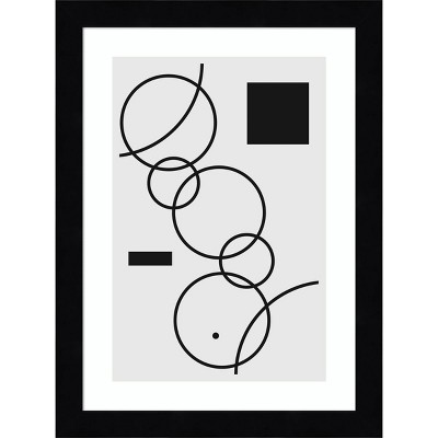Amanti Art Minimal Shapes No 1 by Jay Stanley Wood Framed Wall Art Print