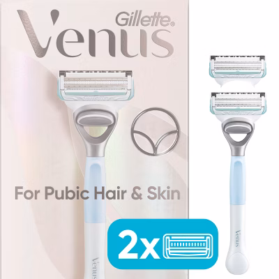 Venus for Pubic Hair & Skin Women's Razor + Razor Blade Refills