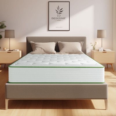 Swedrea Hybrid Mattress Breathable Medium Cooling Memory Foam Bed-in-a-Box White