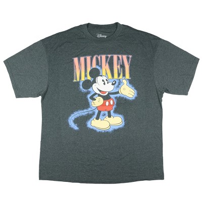 Seven Times Six Disney Mickey Mouse T-Shirt Men's Outstretched Hand Glow-Out Tee Grey