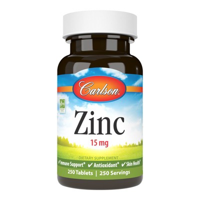 Carlson - Zinc, 15 mg, Zinc Gluconate, Immune Support