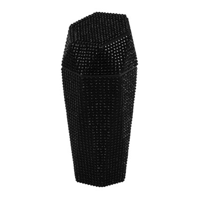 Unique Bargains Car Trash Can Rhinestones Portable Car Cup Holder Plastic Trash Bin 1 Pcs