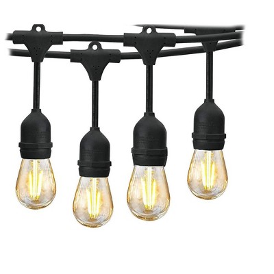 Itopfox Outdoor String Lights with 32 Antique LED Bulbs, IP65 Waterproof Hanging Cafe Market Lighting, Dimmable Warm White 2700K