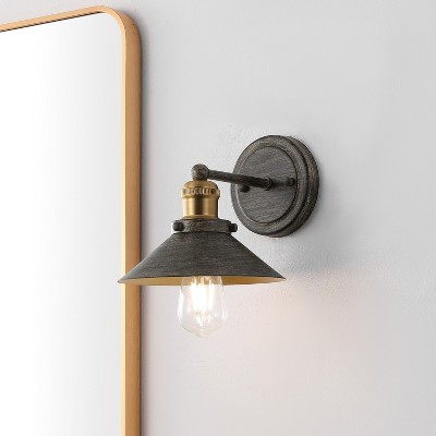 JONATHAN Y July Industrial Farmhouse Metal Vanity Light