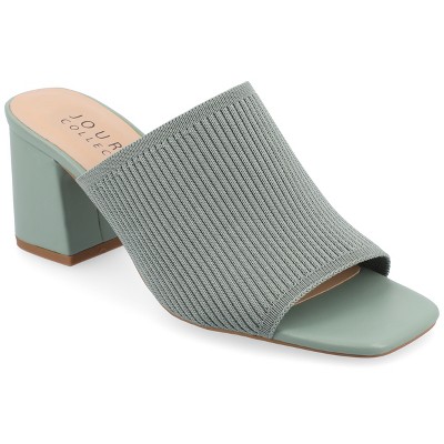 Journee Collection Women's Medium and Wide Width Lorenna Open Square Toe Block Heel Sandals