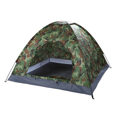 NAYSAYE Camping Tent 3-4 Person Portable Dome Tent with Glass Fiber Poles and Waterproof Design for Camping, Green