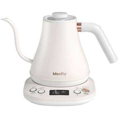 Mecity Electric Gooseneck Kettle - 0.8L, 1200W, LCD Display, ±1°C Control, Auto Shut-Off, Keep Warm, for Coffee/Tea