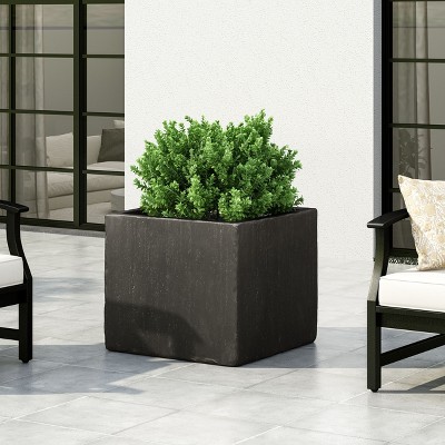 Okak Handmade Large Rectangular Planter Box, Modern Outdoor Planter for Patio and Garden, No Assembly