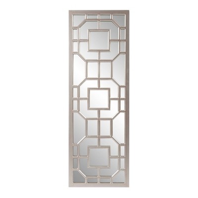 Howard Elliott 46.5"x15.75" Framed Aldrich Mirror Antique Silver: English Style, MDF, Wall Mount